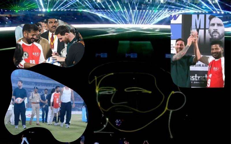  میسی حیدرآباد میں :اْپل اسٹیڈیم  جوش اور جشن کے کارنیول میں تبدل